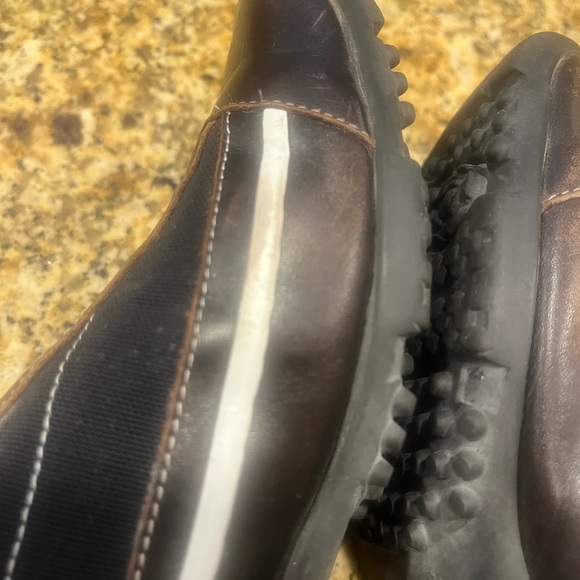 Linea Stretch Walter Genuin Luxury  Leather Golf Shoes 7.5 Sneakers Italy Brown - Picture 9 of 12